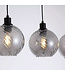 Searchlight Design Pendelleuchte Radiance 4L - Schwarz/Rauchglas