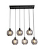 Searchlight Design Pendelleuchte Radiance 6L - Schwarz/Rauchglas