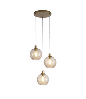 Searchlight Pendelleuchte Radiance 3L Rund - Gold/Champagner