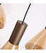 Searchlight Design LED Pendelleuchte Cannes 6L - Latte/Bernstein