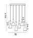 Searchlight Design LED Pendelleuchte Cannes 6L - Latte/Bernstein