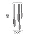 Searchlight Design LED Pendelleuchte Cattail 8L Rund - Latte/Klar