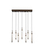 Searchlight Design LED Pendelleuchte Cattail 11L - Latte/Klar