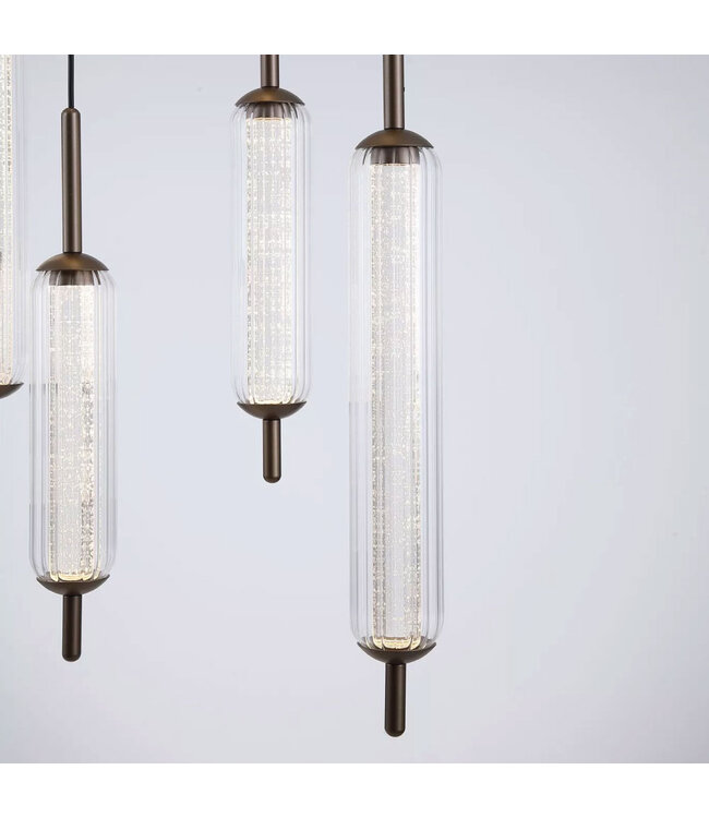 Searchlight Design LED Pendelleuchte Cattail 11L - Latte/Klar