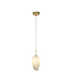 Searchlight Luxuriöse Pendelleuchte Rocky 1L - Gold/Klar