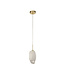 Searchlight Luxuriöse Pendelleuchte Rocky 1L - Gold/Klar
