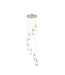 Searchlight Luxuriöse Pendelleuchte Rocky 8L Rund - Gold/Rauchglas