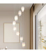 Searchlight Luxuriöse Pendelleuchte Rocky 8L Rund - Gold/Rauchglas