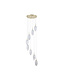 Searchlight Luxuriöse Pendelleuchte Rocky 8L Rund - Gold/Rauchglas