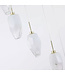 Searchlight Luxuriöse Pendelleuchte Rocky 8L Rund - Gold/Rauchglas
