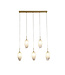 Searchlight Luxuriöse Pendelleuchte Rocky 5L - Gold/Rauchglas