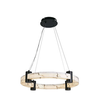 Searchlight Pendelleuchte Moonbeam 1L - Schwarz/Marmor