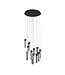 Searchlight Luxuriöse LED Pendelleuchte Moonbeam 13L - Schwarz/Marmor