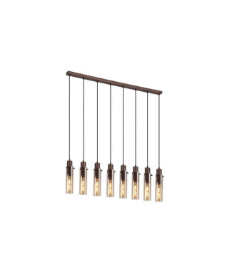 Searchlight Pendelleuchte Sweden II 8L - Bernstein/Mokka