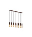Searchlight Elegante Pendelleuchte Sweden II 8L - Bernstein/Mokka