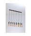 Searchlight Elegante Pendelleuchte Sweden II 8L - Bernstein/Mokka