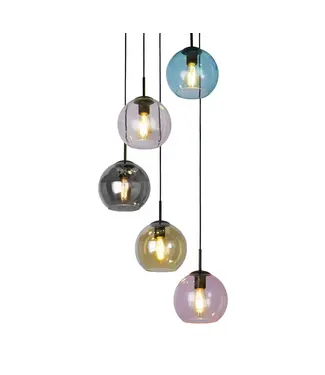 Searchlight Pendelleuchte Mardi Gras II 5L Vide - Multicolor