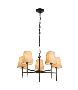 Searchlight Pendelleuchte Gothic 5L - Schwarz