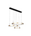 Searchlight Luxuriöse LED-Pendelleuchte Grace 3L - Schwarz/Gold