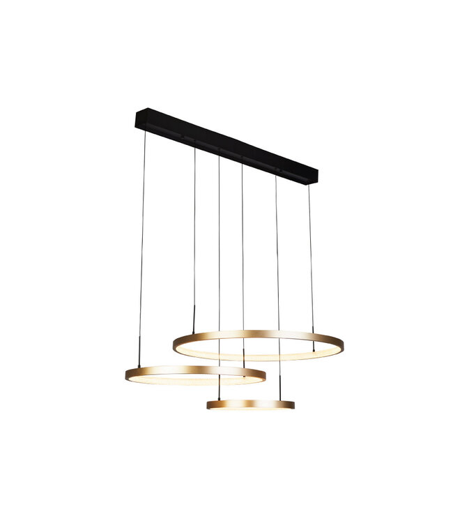 Searchlight Luxuriöse LED-Pendelleuchte Grace 3L - Schwarz/Gold