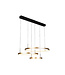 Searchlight Luxuriöse LED-Pendelleuchte Grace 3L - Schwarz/Gold