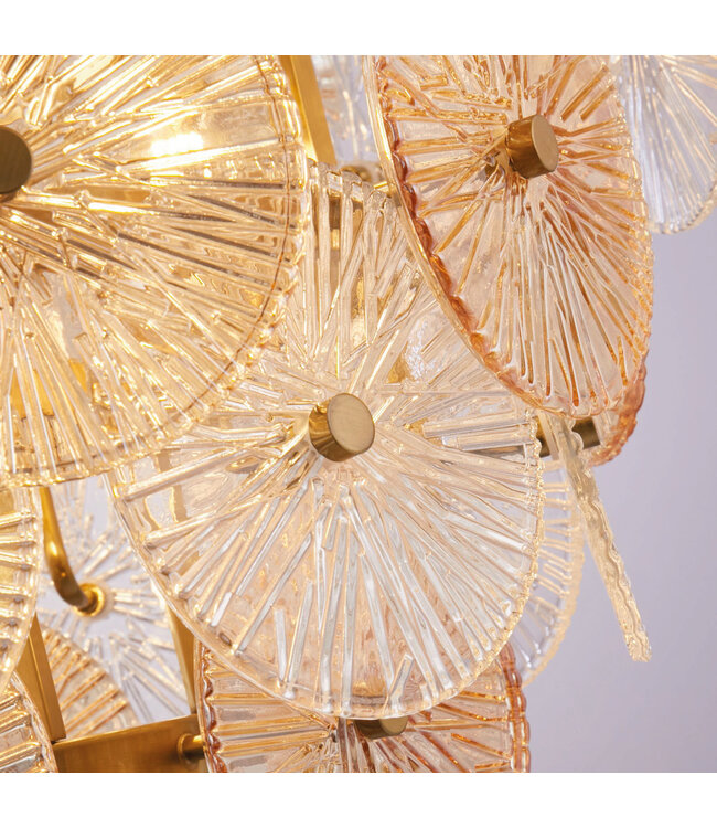 Searchlight Elegante Pendelleuchte Wagon Wheel 9L - Bronze/Bernstein
