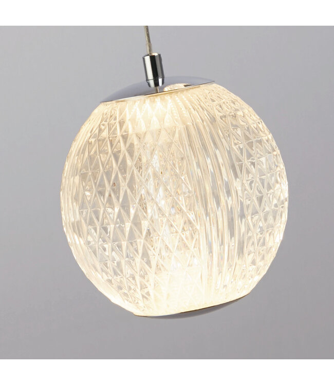 Searchlight Elegante LED-Pendelleuchte Allure 5L Vide - Chrom