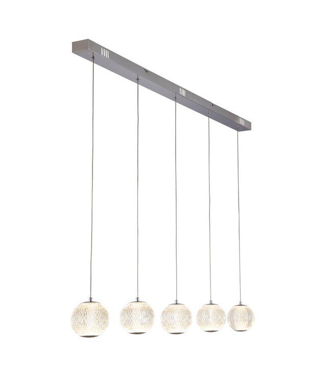 Searchlight Elegante LED-Pendelleuchte Allure 5L - Chrom