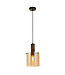 Searchlight Elegante Pendelleuchte Sweden 1L - Bernstein/Mokka
