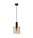 Searchlight Elegante Pendelleuchte Sweden 1L - Bernstein/Mokka