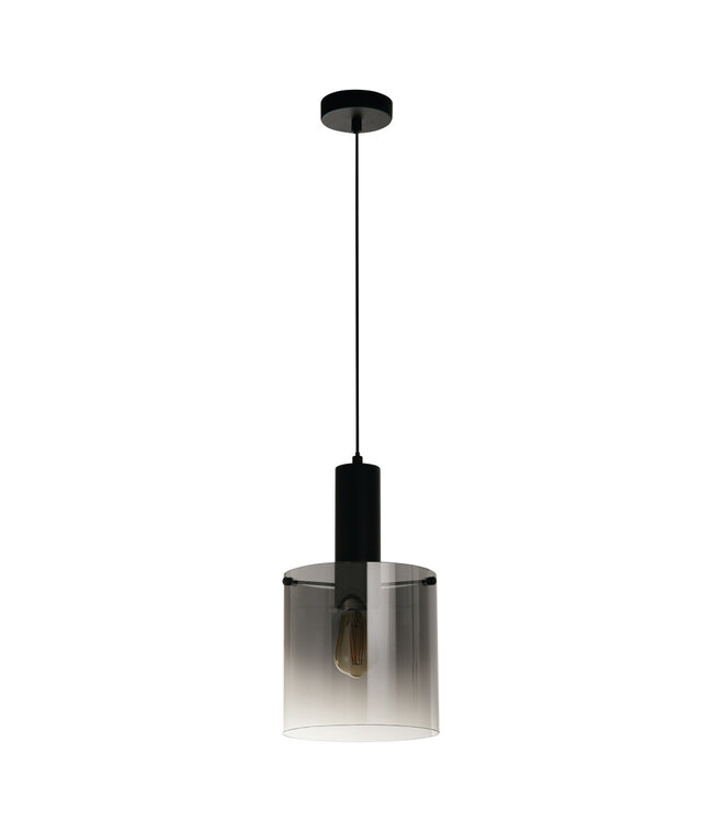 Searchlight Elegante Pendelleuchte Sweden 1L - Schwarz/Rauchglas