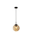 Searchlight Elegante Pendelleuchte Punch 1L - Schwarz/Champagner