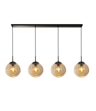 Searchlight Pendelleuchte Punch 4L - Schwarz/Champagner