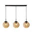 Searchlight Elegante Pendelleuchte Punch 3L - Schwarz/Champagner