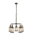 Searchlight Industrielle Pendelleuchte Pipes 5L - Antikmessing