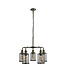 Searchlight Industrielle Pendelleuchte Pipes 5L - Antikmessing