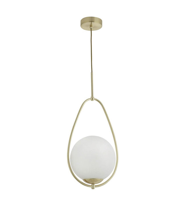 Searchlight Design-Pendelleuchte Avalon - Gold/Opalweiß