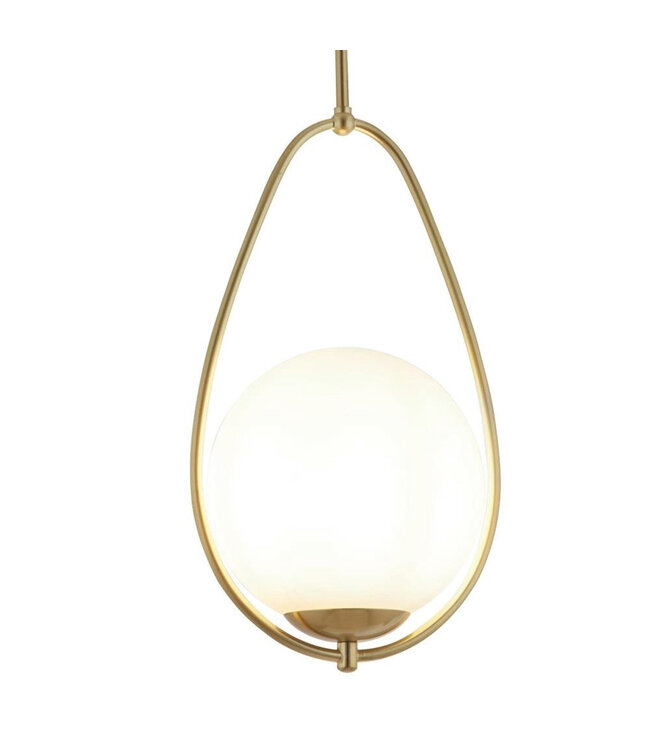 Searchlight Design-Pendelleuchte Avalon - Gold/Opalweiß