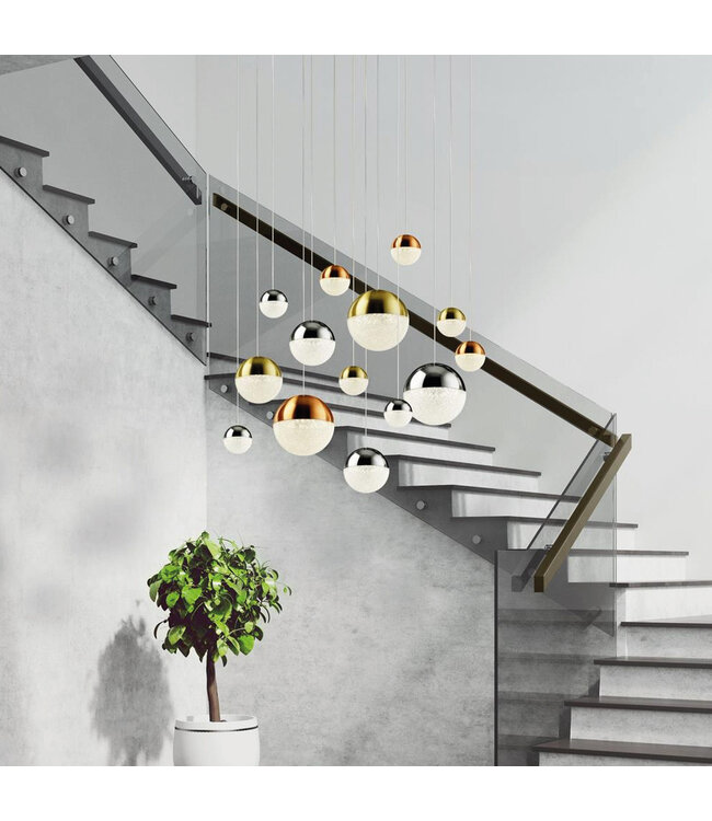 Searchlight Moderne LED Pendelleuchte Planets 14L - Mehrfarbig