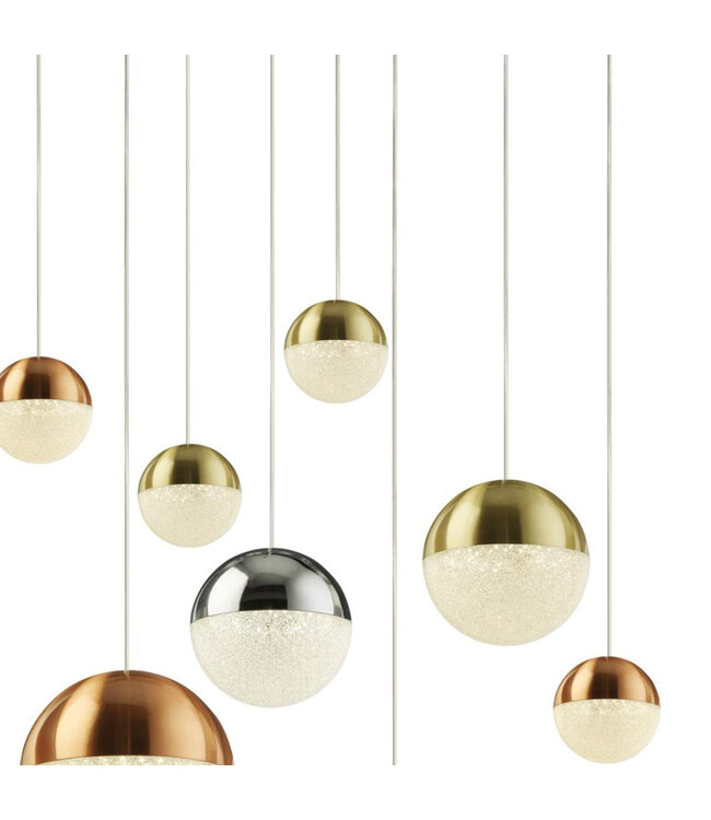 Searchlight Moderne LED Pendelleuchte Planets 9L - Mehrfarbig