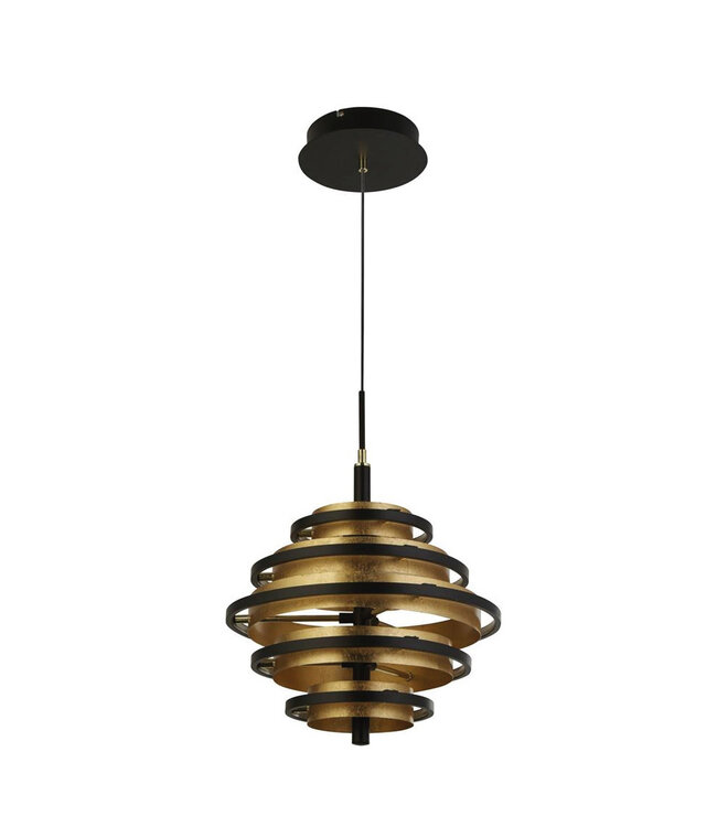 Searchlight Moderne LED Pendelleuchte Hive 5L - Schwarz/Gold