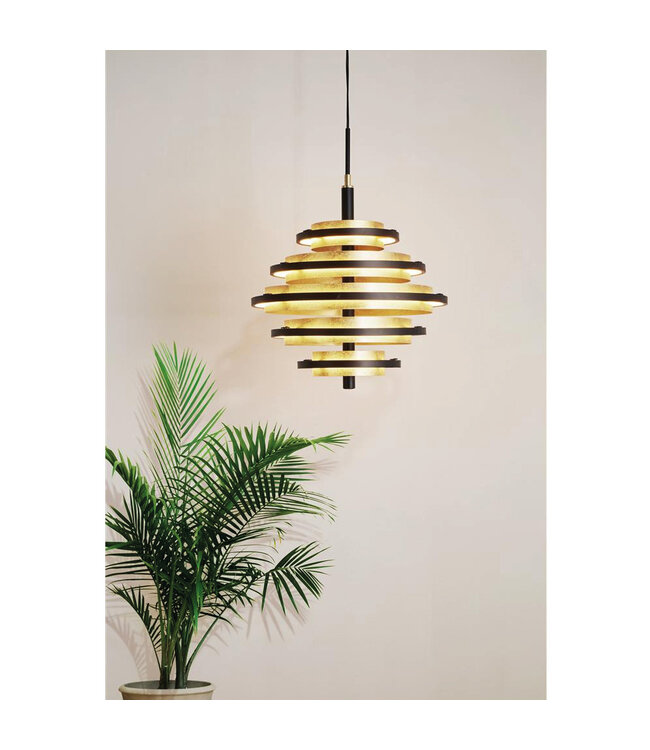 Searchlight Moderne LED Pendelleuchte Hive 5L - Schwarz/Gold