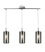 Searchlight Moderne Pendelleuchte Duo 2 3L - Rauchglas/Silber