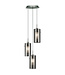 Searchlight Moderne Pendelleuchte Duo 2 3L Vide - Rauchglas/Silber