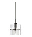 Searchlight Moderne Pendelleuchte Duo 1 1L - Klar/Silber
