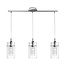 Searchlight Moderne Pendelleuchte Duo 1 3L - Klar/Silber