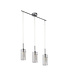 Searchlight Moderne Pendelleuchte Duo 1 3L - Klar/Silber