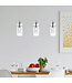 Searchlight Moderne Pendelleuchte Duo 1 3L - Klar/Silber