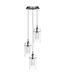 Searchlight Moderne Pendelleuchte Duo 1 3L Vide - Klar/Silber