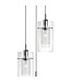 Searchlight Moderne Pendelleuchte Duo 1 3L Vide - Klar/Silber